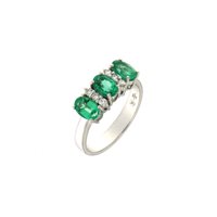 Ringe Mirco Visconti Dame Anelli Colore in Weißgold Smeraldo 1.27 Ct LF388/S - LF388/S